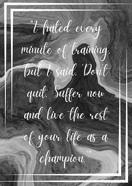 Inspirational Quote on Marble Background