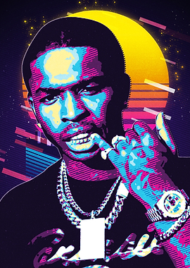 Pop Smoke Retro Portrait