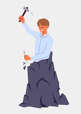 Sculptor with Hammer and Chisel