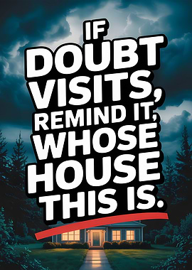 Motivational Text Art: Whose House This Is