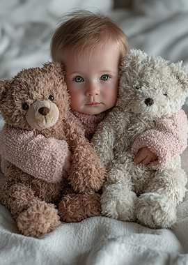 Baby with Teddy Bears