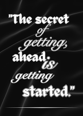 Inspirational Quote on Black Silk