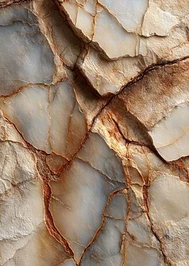 Abstract Marble Texture with Brown Veins