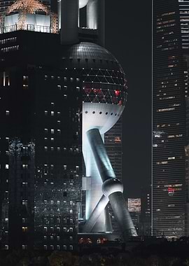 Shanghai Pearl Tower at Night