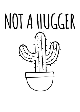 Not a Hugger Cactus Illustration