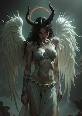 Angel and Demon Hybrid Portrait