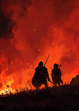 Fiery Warriors Silhouette