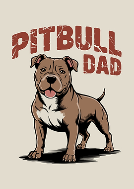 Pitbull Dad Graphic Dog