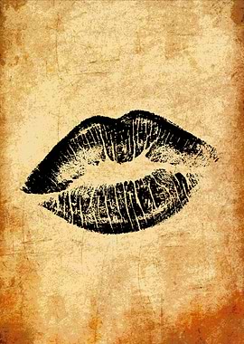 Black Lips on Vintage Paper