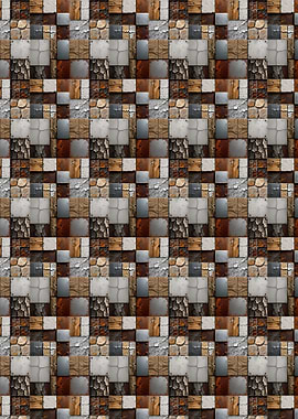 Rustic Material Square Pattern