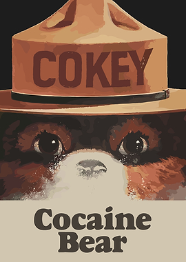Cokey Cocaine Bear Parody Art