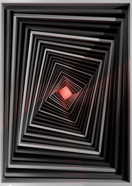 Abstract Tunnel of Squares