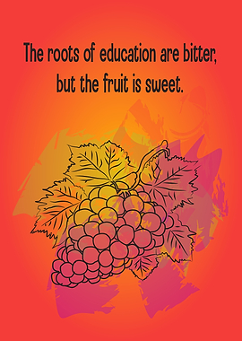 Education and Fruit Illustration