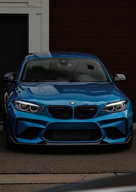 Blue BMW M2 Front View