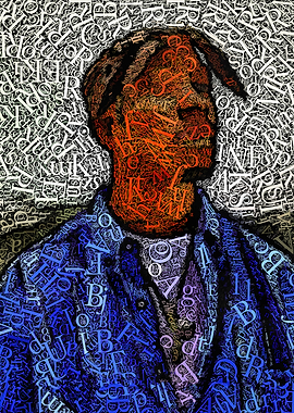 Portrait Made of Letters