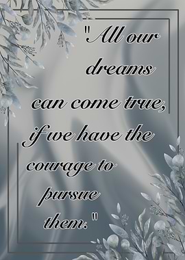 Inspirational Quote with Floral Design