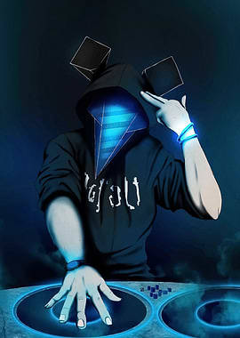 Abstract DJ Geometric Mask