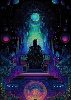 Cosmic King on Throne