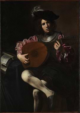Lute Player painting
