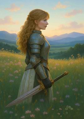 Female Knight in Field