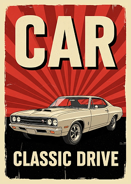 Classic Car Poster Art
