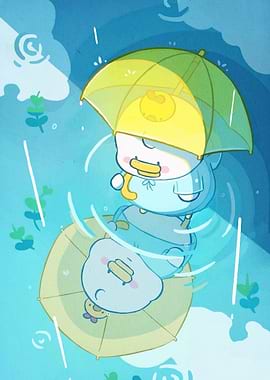 Cute Duckling Rain