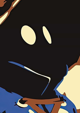 Abstract Face with Geometric Shapes