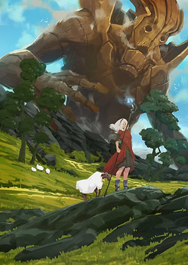 Fantasy Landscape with Giant and Shepherdess
