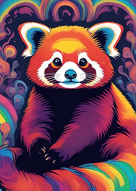 Colorful Red Panda