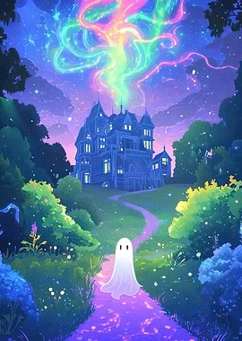Ghostly Mansion Colorful Energy