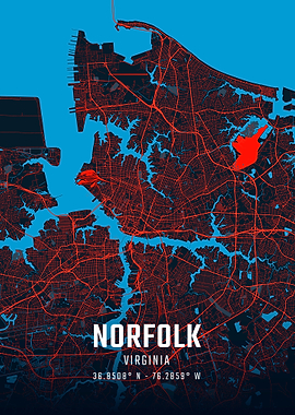Norfolk City Map