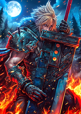 Cloud Strife with Buster Sword