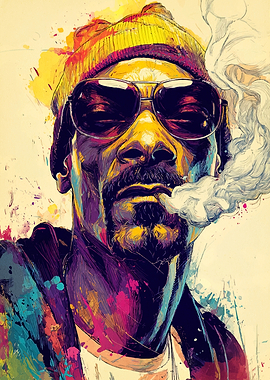 Snoop Dogg Colorful Portrait