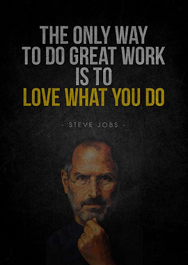 Steve Jobs Inspirational Quote Poster