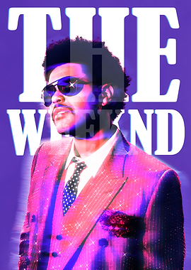 The Weeknd Portrait with Text Overlay