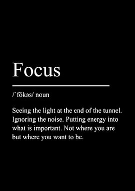 Focus Definition Black and White