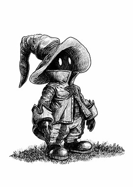 Vivi Ornitier ink drawing