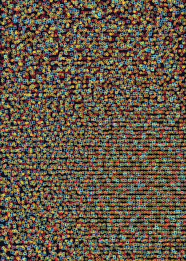 Abstract Squares on Black Background