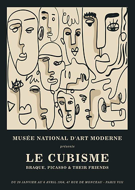 Cubism Art Exhibition Poster
