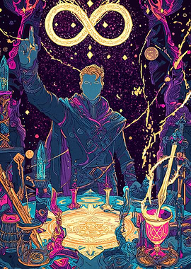 Mystical Ritual with Infinity Symbol