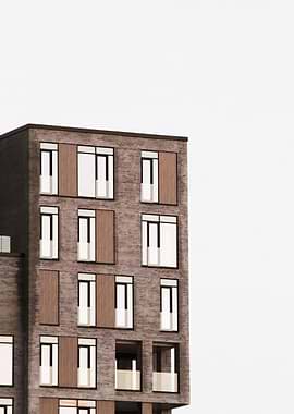 Modern Brick Building Facade