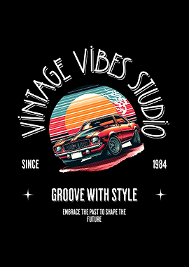 Vintage Vibes Studio Car Graphic