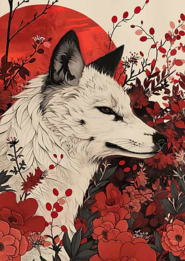 Fox Floral Landscape