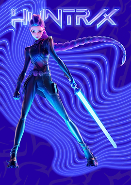 Rumi The Neon Cyber-Huntress with Energy Blade