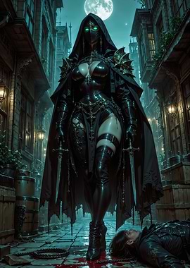 Moonlit Assassin of the Crimson Alley: A Dark Fantasy Enigma