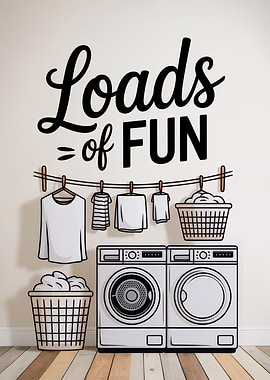 Loads of Fun Laundry Room Art