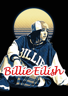Billie Eilish Retro Portrait
