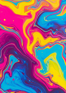 Abstract Swirls of Vibrant Colors