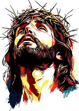 Jesus Christ Crown of Thorns Portrait