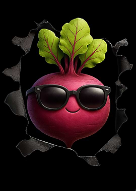 Cool Beet with Sunglasses
